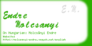 endre molcsanyi business card